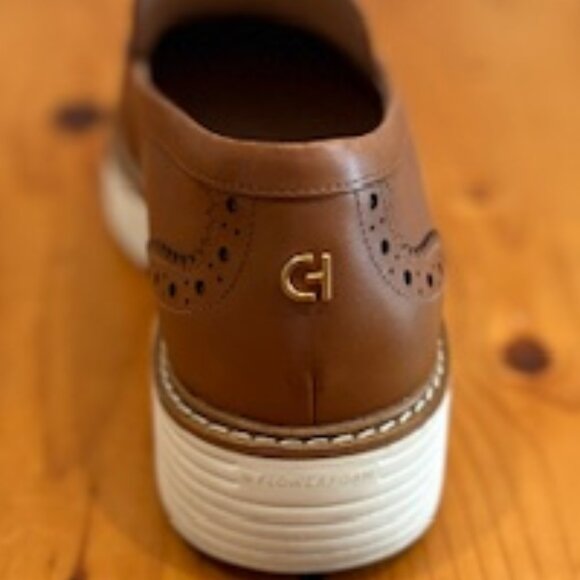 Cole Haan Women's 7.5B PRE-OWNED CARAMEL ORIGINAL Grand Platform Venetian Loafer - Picture 3 of 7